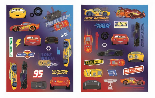 stickervel Cars junior 21 x 30 cm papier blauw 2 stuks