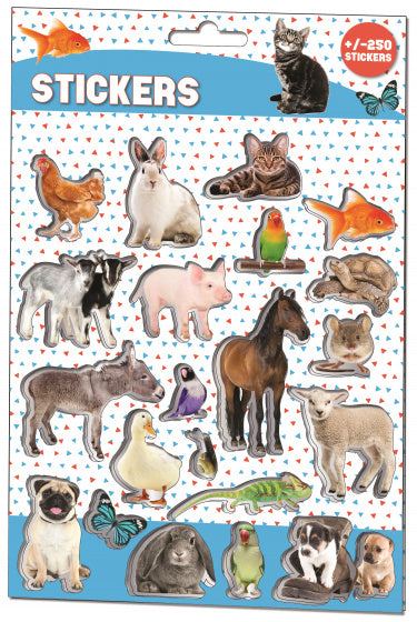 stickers junior 15 x 23 cm papier blauw/wit 250 stuks