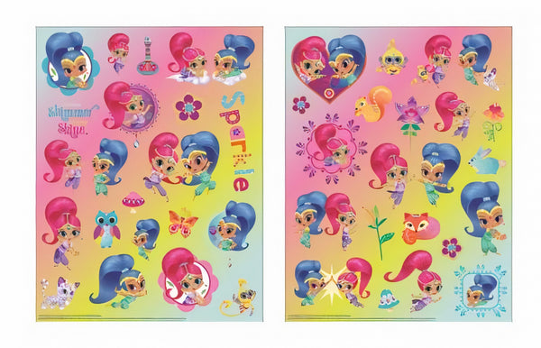 stickervel Shimmer en Shine junior 30 cm papier 2 stuks