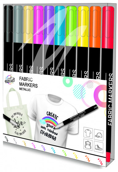 textielstiften Fabric Marker Metallic-1 junior 10 stuks