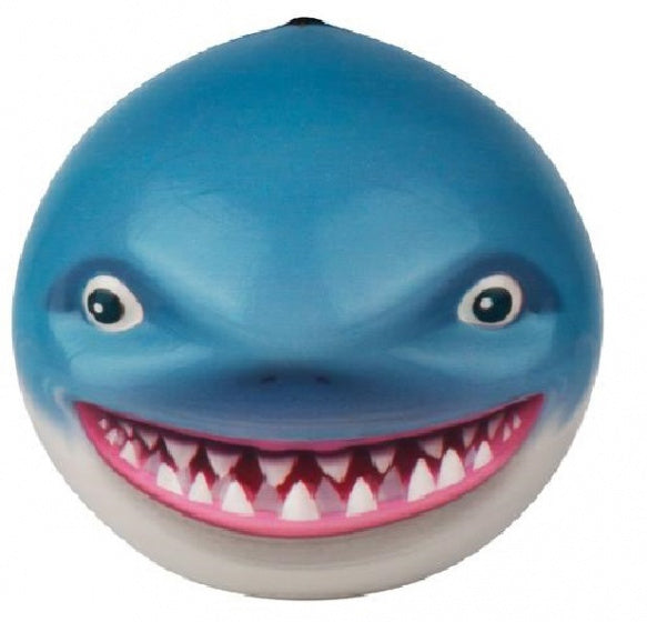 splashbal Seanimals Shark 9 cm foam blauw, wit