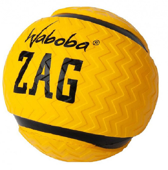 splashbal Zag 9 cm foam geel/zwart