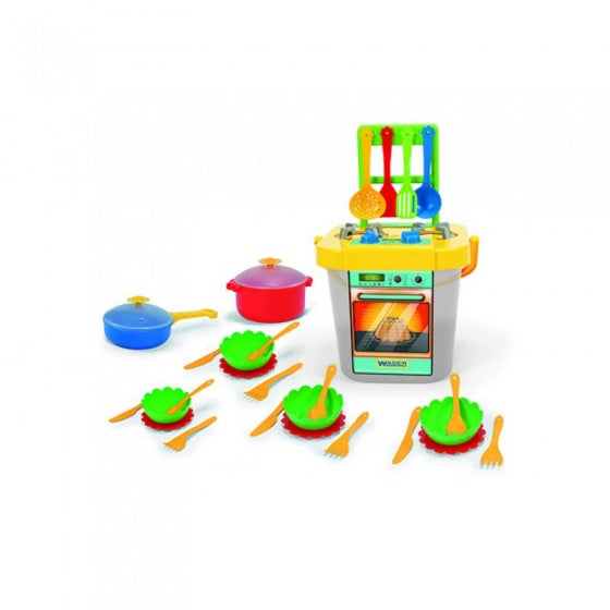 kinderkeuken met accessoires en servies multicolor