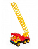ladderwagen 40 cm rood/geel