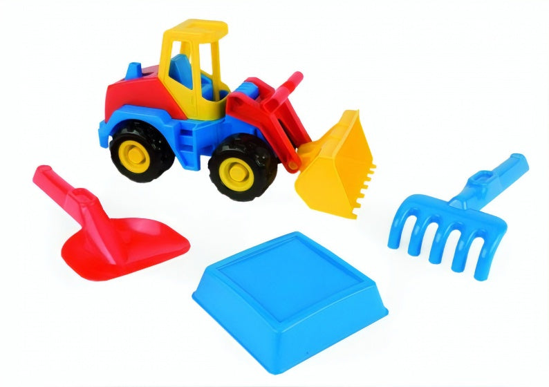 strandset grondverzetmachine 25 cm 4-delig multicolor
