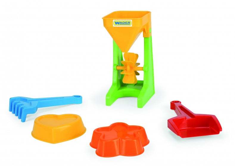 strandset watermolen 21 cm 5-delig geel