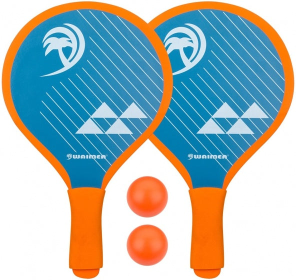 beachball set Palm Springs 4-delig blauw/oranje