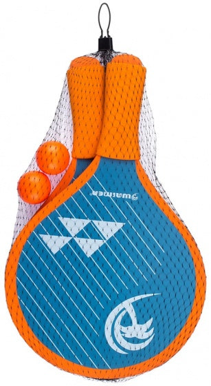 beachball set Palm Springs 4-delig blauw/oranje