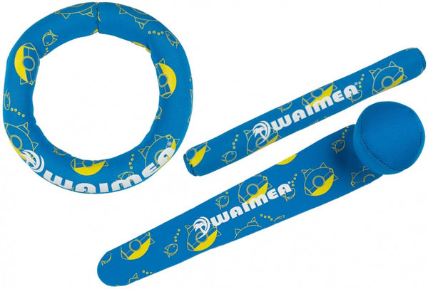duikspeelgoedset 3 stuks 19-28 cm blauw
