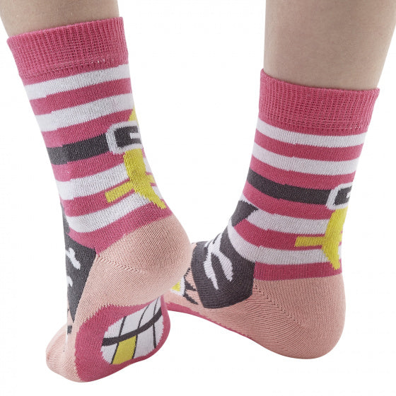 popsokken Say Ahoy Lovely! meisjes katoen roze mt 23-26