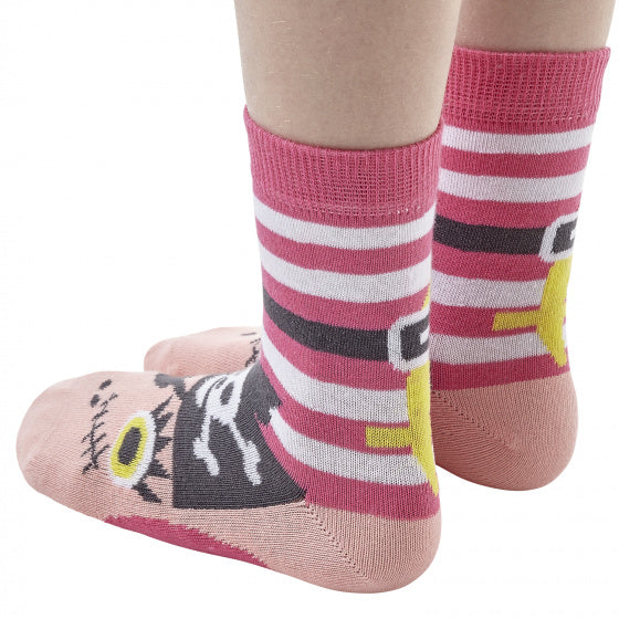 popsokken Say Ahoy Lovely! meisjes katoen roze mt 23-26