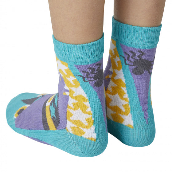 popsokken Say Hocuspocus! meisjes katoen blauw/paars mt 23-26