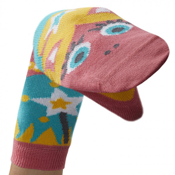popsokken Say Twinkle! meisjes katoen roze/geel mt 23-26