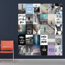 muursticker Collage 148,5 x 126 cm PVC 30-delig