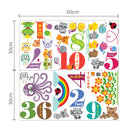 muursticker junior cijfers met dieren 70 cm PVC