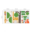 muursticker groeimeter boom junior 188 cm PVC 3-delig