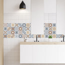 muurstickers Azulejo 10x10 cm 24 stuks unisex multicolor