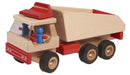 kiepwagen 34,5 cm hout blank/rood