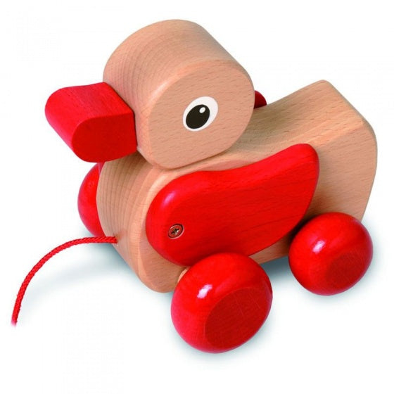 trekdier Quak-Wack 16 cm rood/bruin