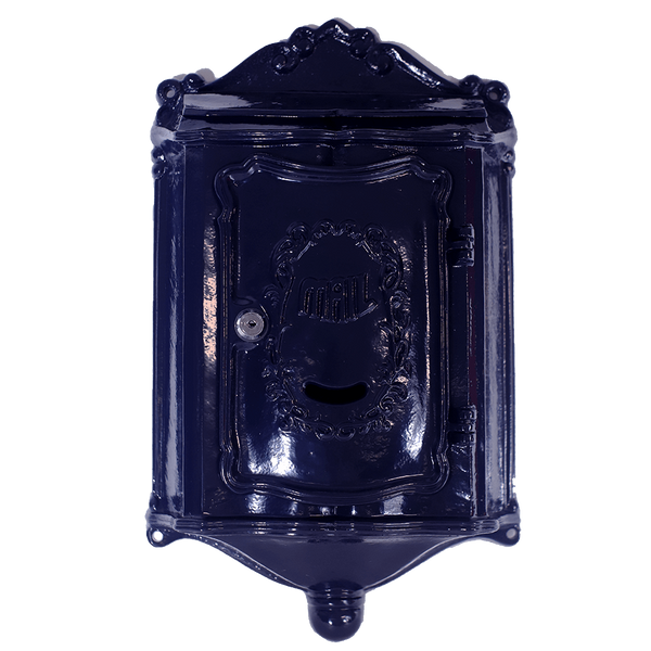 Nostalgische Brievenbus blauw 70064