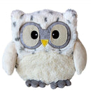 warmteknuffel uil 23 cm wit