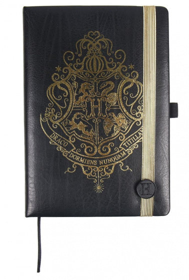 notitieboek Harry Potter A5 papier zwart/goud 2-delig