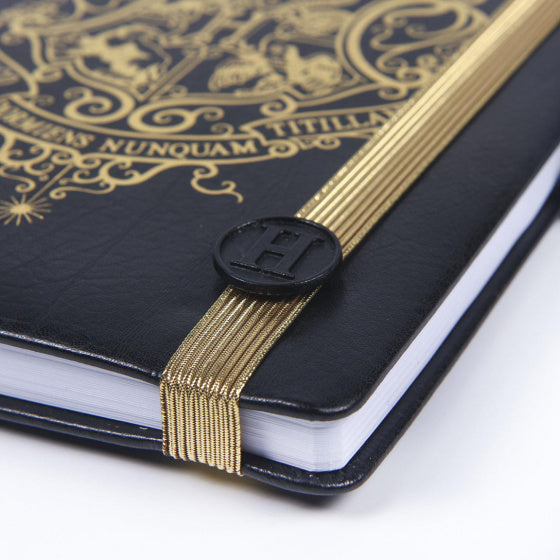 notitieboek Harry Potter A5 papier zwart/goud 2-delig
