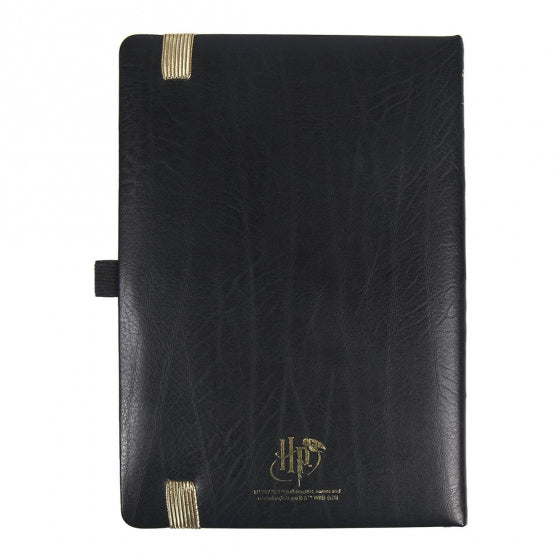 notitieboek Harry Potter A5 papier zwart/goud 2-delig