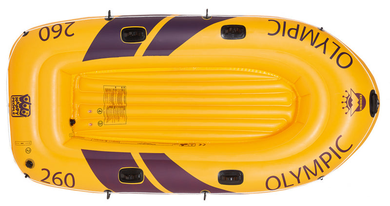 opblaasboot 252 x 125 cm PVC geel 4-delig