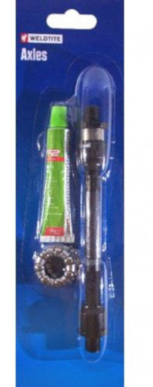 asset voor/achter 145 mm zwart 4-delig