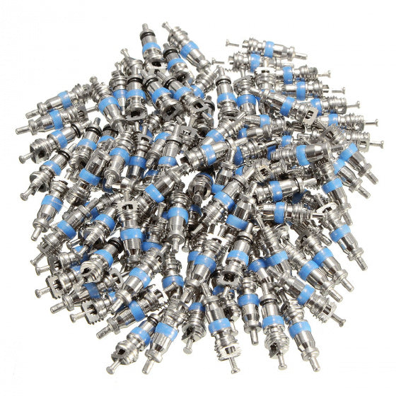 binnenventiel auto staal zilver/blauw 100 stuks