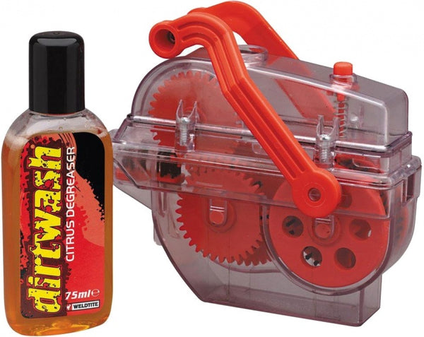 kettingreiniger met citrusontvetter transprant/rood