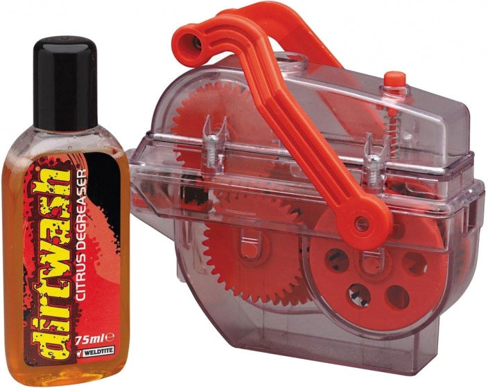 kettingreiniger met citrusontvetter transprant/rood