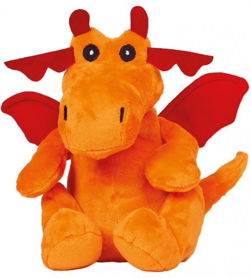 magnetronknuffel draak groot 30-35 cm oranje