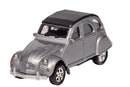 schaalmodel Citroën 2CV die-cast 1:50 zilvergrijs
