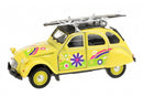 Citroën 2CV geel 11,5 cm