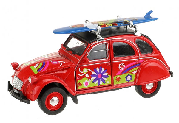 Citroën 2CV rood 11,5 cm