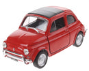 schaalmodel Fiat 500 die-cast 1:34 metaal rood
