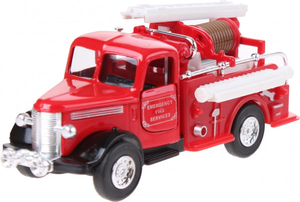 schaalmodel bluswagen die-cast pullback 12 cm rood