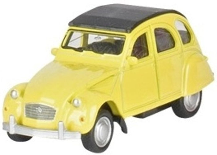 schaalmodel Citroën 2CV die-cast 1:50 geel