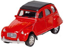 schaalmodel Citroën 2CV die-cast 1:50 rood
