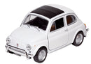 schaalmodel Fiat 500 die-cast 1:34 metaal wit