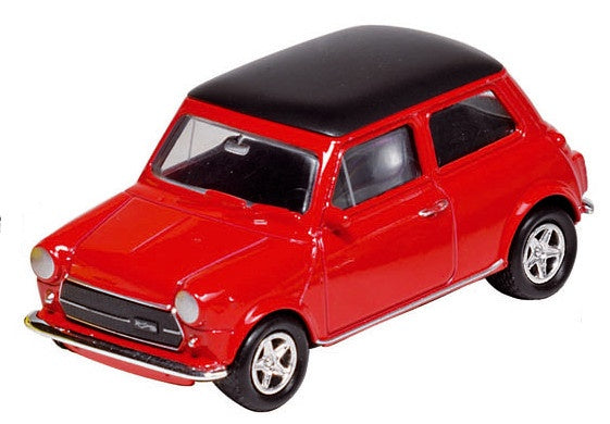 schaalmodel Mini Cooper 1300 die-cast 1:60 rood