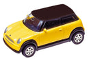 schaalmodel Mini Cooper 2001 metaal 1:60 geel