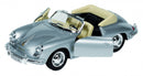 Metalen Porsche 356B Cabriolet: 18 cm Zilver