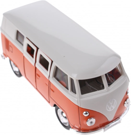 metalen Volkswagen bus oranje 11,5 cm