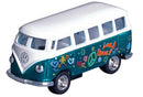 schaalmodel Volkswagen T1 Flower Power metaal 1:64 groen