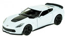 schaalmodel Chevrolet Corvette 1:34 wit 11 cm