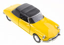 schaalmodel Citroën DS19 Cabriolet dicht 1:34 staal geel
