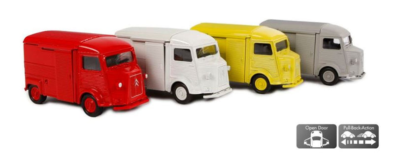 schaalmodel Citroen type H pull-back 1:38 rood